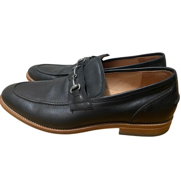 Warfield & Grand Mens 9.5 Black Leather Horsebit Loafers Quiet Luxury Dress Shoe - Picture 6 of 9